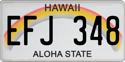 HI license plate EFJ348