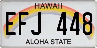 HI license plate EFJ448