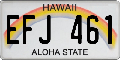 HI license plate EFJ461