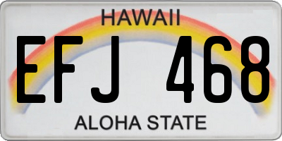 HI license plate EFJ468
