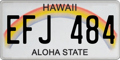 HI license plate EFJ484