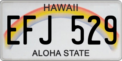 HI license plate EFJ529