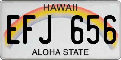 HI license plate EFJ656