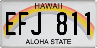 HI license plate EFJ811