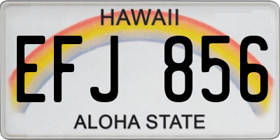 HI license plate EFJ856