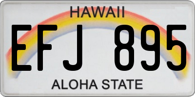 HI license plate EFJ895