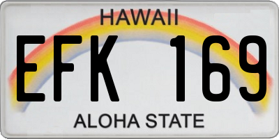 HI license plate EFK169