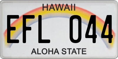 HI license plate EFL044
