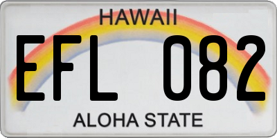 HI license plate EFL082