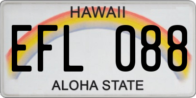 HI license plate EFL088