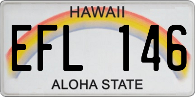 HI license plate EFL146