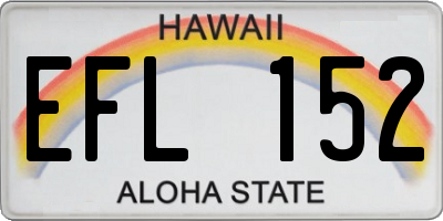 HI license plate EFL152