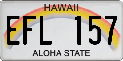 HI license plate EFL157