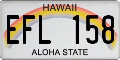 HI license plate EFL158