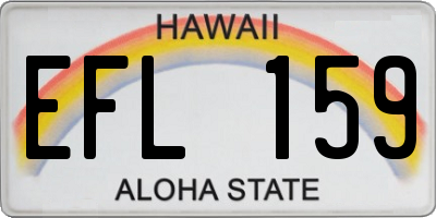 HI license plate EFL159