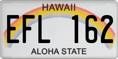 HI license plate EFL162