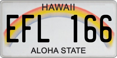 HI license plate EFL166