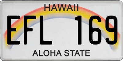 HI license plate EFL169