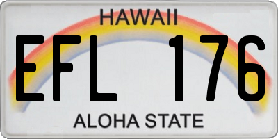 HI license plate EFL176