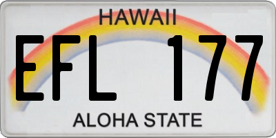 HI license plate EFL177