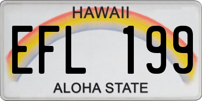 HI license plate EFL199