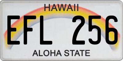 HI license plate EFL256