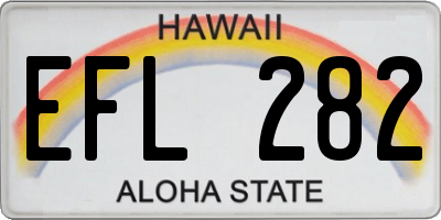 HI license plate EFL282