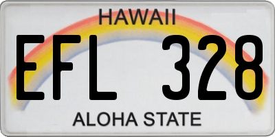 HI license plate EFL328