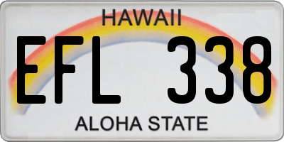 HI license plate EFL338