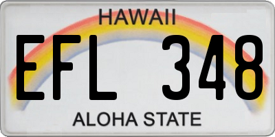 HI license plate EFL348
