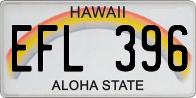 HI license plate EFL396