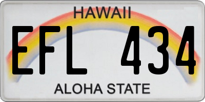 HI license plate EFL434
