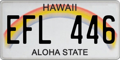 HI license plate EFL446