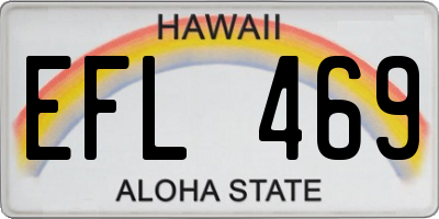 HI license plate EFL469