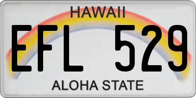 HI license plate EFL529