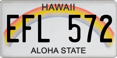 HI license plate EFL572
