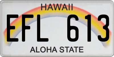 HI license plate EFL613