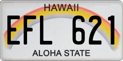 HI license plate EFL621