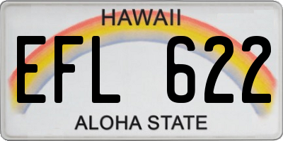 HI license plate EFL622