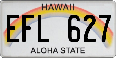 HI license plate EFL627