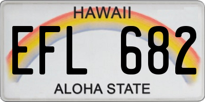 HI license plate EFL682