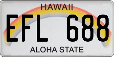 HI license plate EFL688