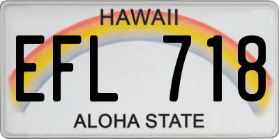 HI license plate EFL718