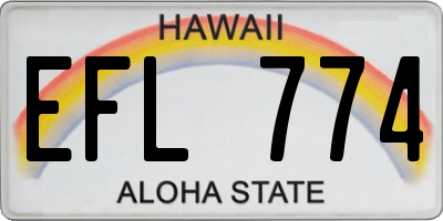 HI license plate EFL774