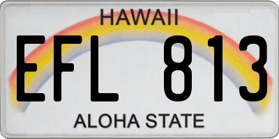 HI license plate EFL813