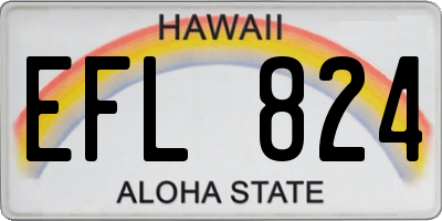 HI license plate EFL824