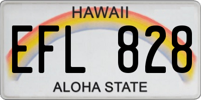 HI license plate EFL828