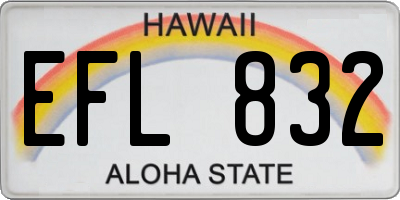 HI license plate EFL832