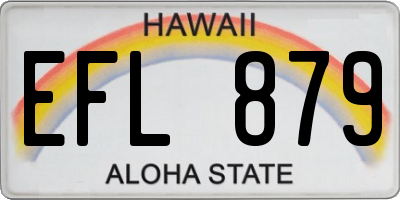 HI license plate EFL879