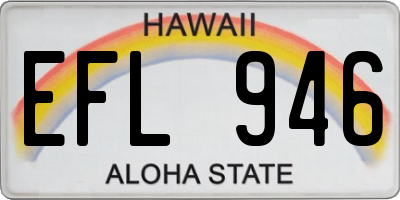 HI license plate EFL946